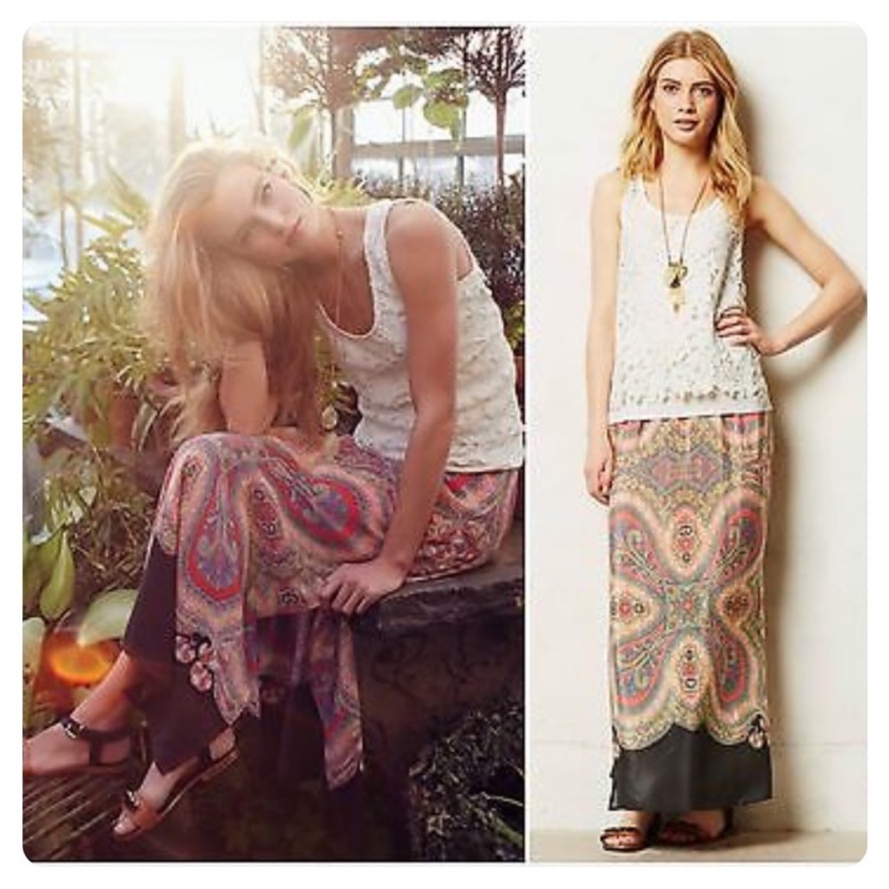 Anthropology Gorgeous silk skirt